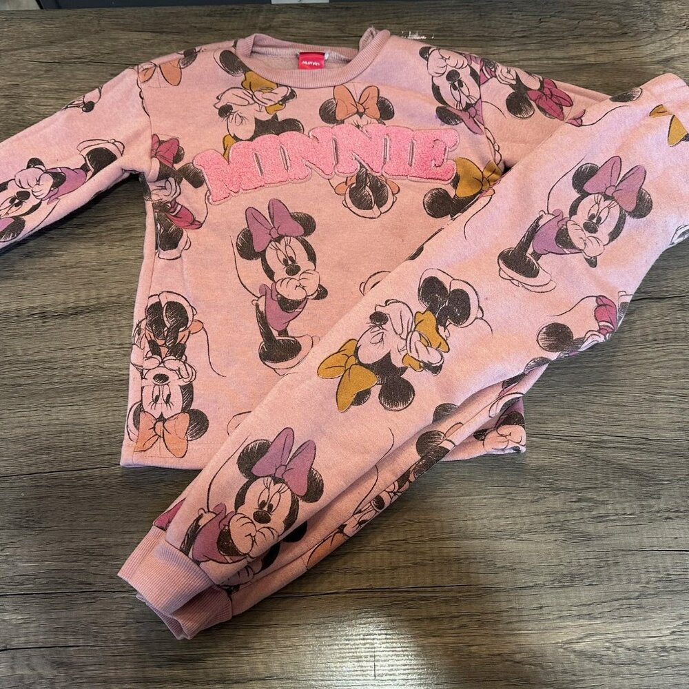 Girls Minnie Mouse 2-Piece Jogger Set Size 5